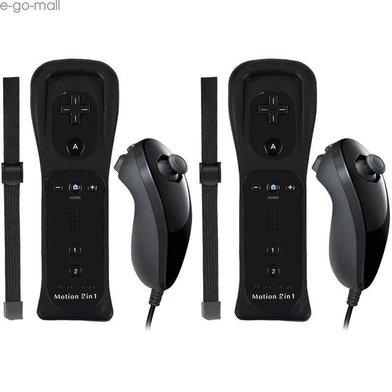 2 in 1 Built in Motion Plus Remote Gamdpad Controller For Nintendo Wii Wii U US gallery