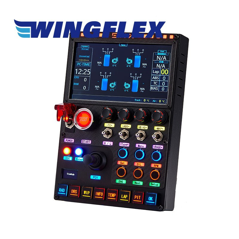 SIMX V7 PRO 7″ RGB Button Box Sim Racing Button Box Racing Simulator
