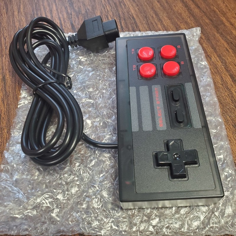 Replacement Controller For NES Nintendo Console Translucent Black Wired Gamepd gallery