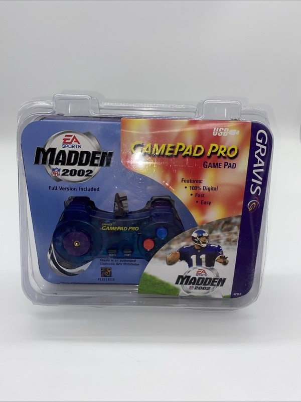 GRAVIS MADDEN 2002 CONTROLLER GAME BLISTER BUNDLE GAMEPAD PRO GAME PAD