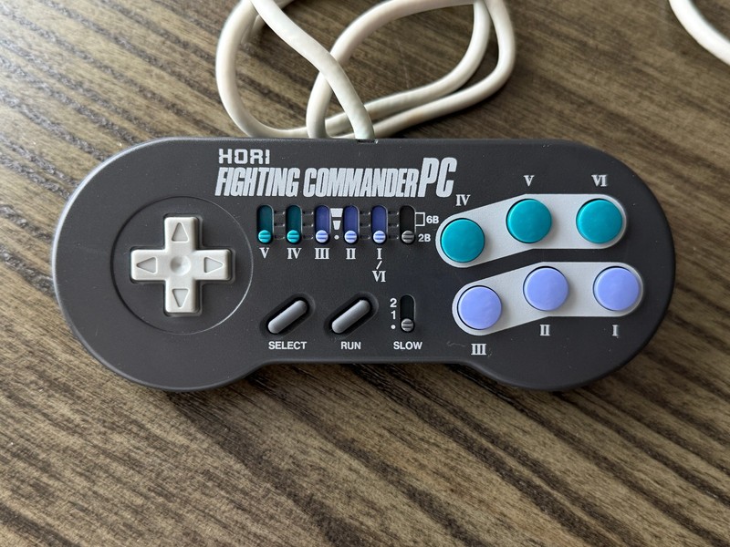 PC Engine HORI Fighting Commander PC HPJ-07, Cleaned, Tested, US SELLER