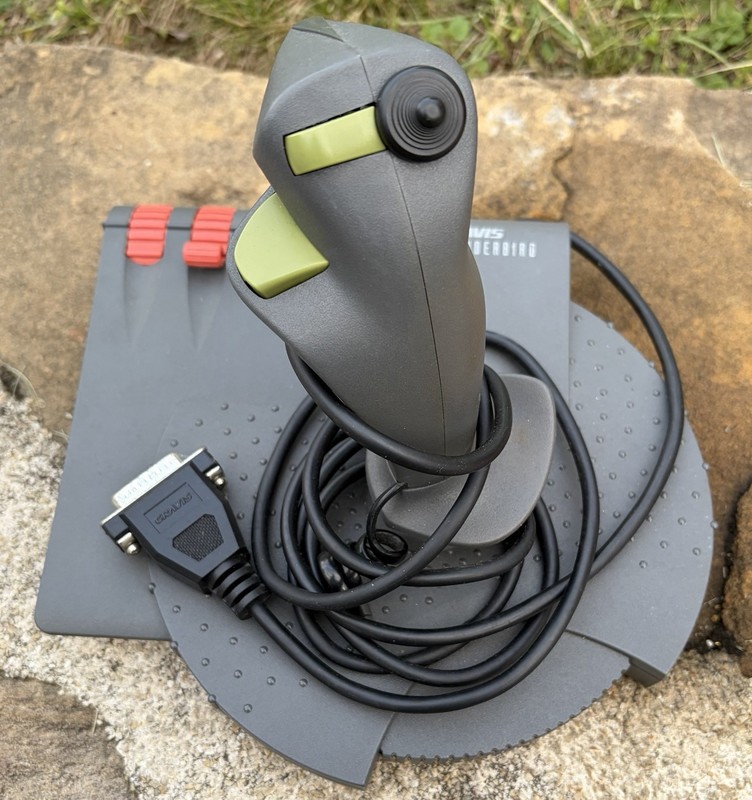 Advanced Gravis Thunderbird Black Joystick Controller Analog IBM PC Gaming Rare