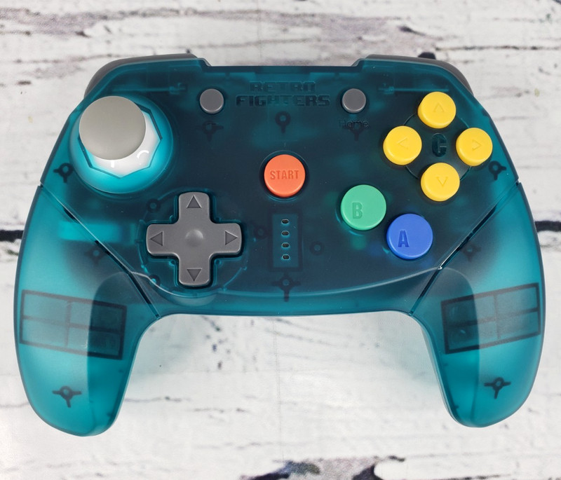 Retro Fighters Brawler64 Bluetooth Wireless Switch & PC Controller Blue-Green gallery