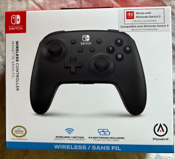 NEW – PowerA Nintendo Switch Rechargeable Enhanced Wireless Controller Jet Black