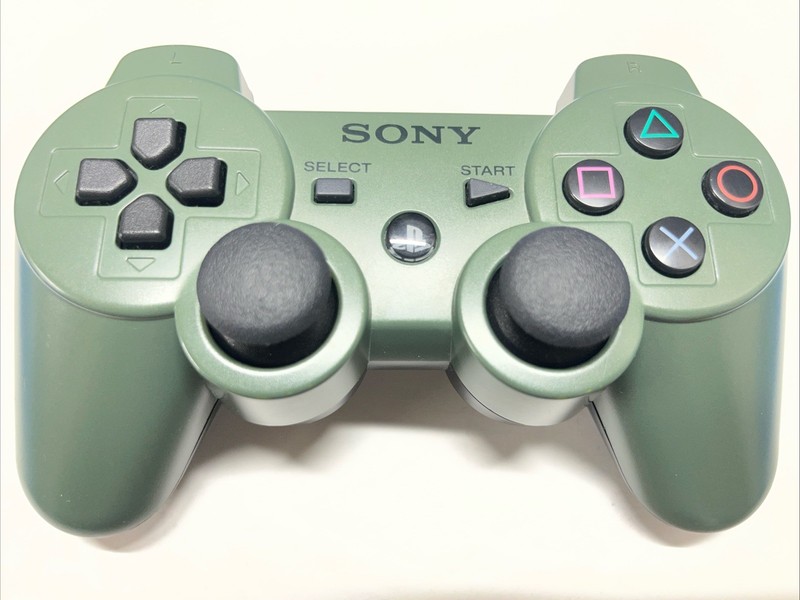 Sony PS3 DualShock 3 Wireless Controller Green Camo OEM Tested Cosmetic Wear