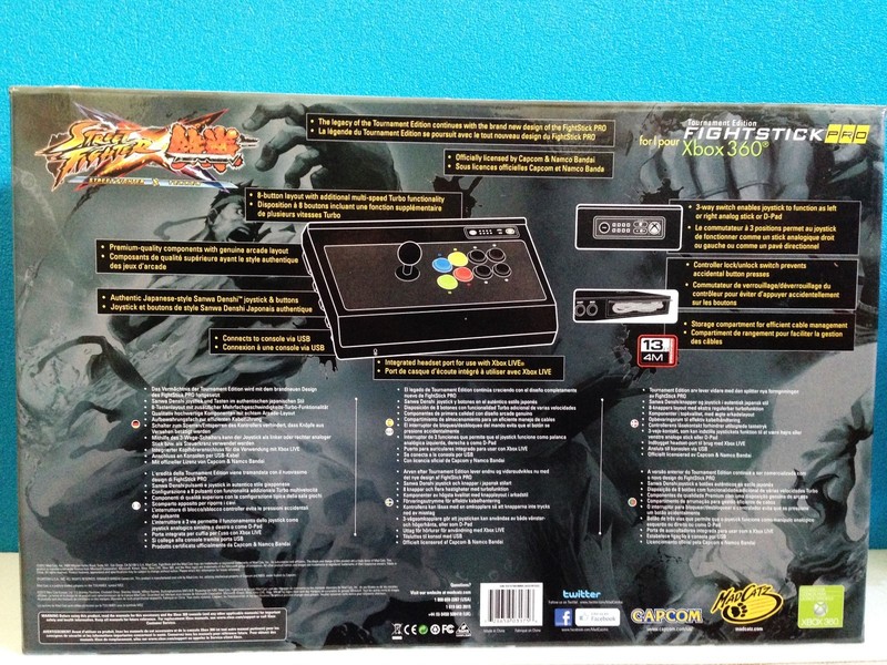 MAD CATZ Street Fighter X Tekken Arcade Fight Stick PRO LINE XBOX 360 NEW SEALED gallery