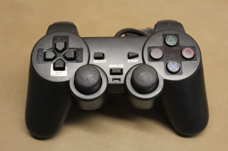 Wired Black PS2 Controller | 3rd Party PlayStation 2 Gamepad Joypad