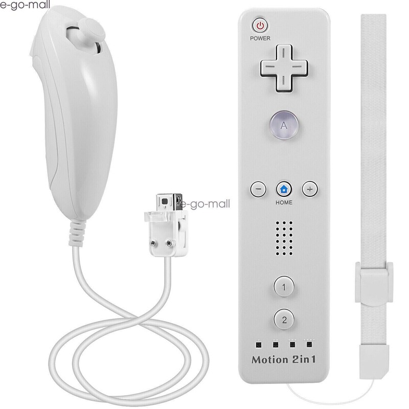 2 in 1 Built in Motion Plus Remote Gamdpad Controller For Nintendo Wii Wii U US gallery