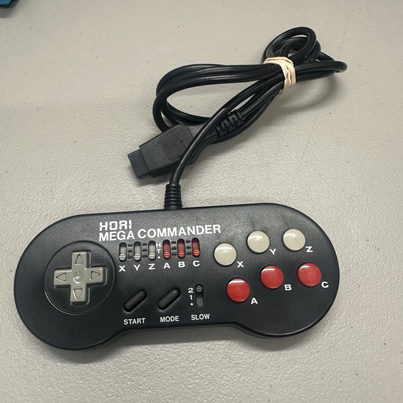 Hori Mega Commander 6 button Turbo Controller HMJ-07 for Mega Drive Tested
