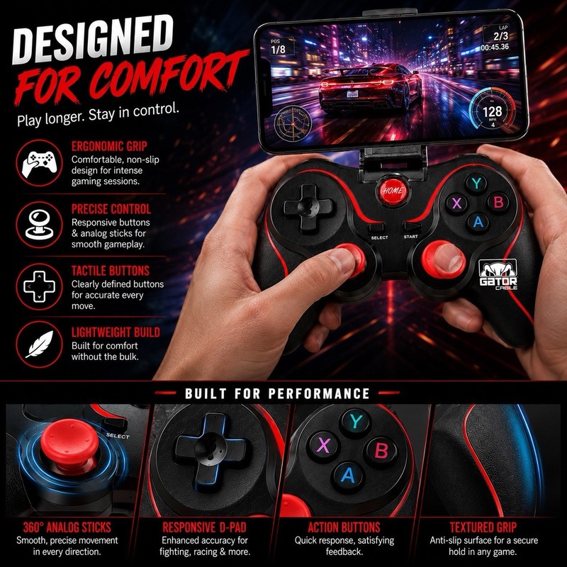 Wireless Bluetooth 5.0 Game Controller Gamepad For Android iOS iPhone Tablet PC gallery