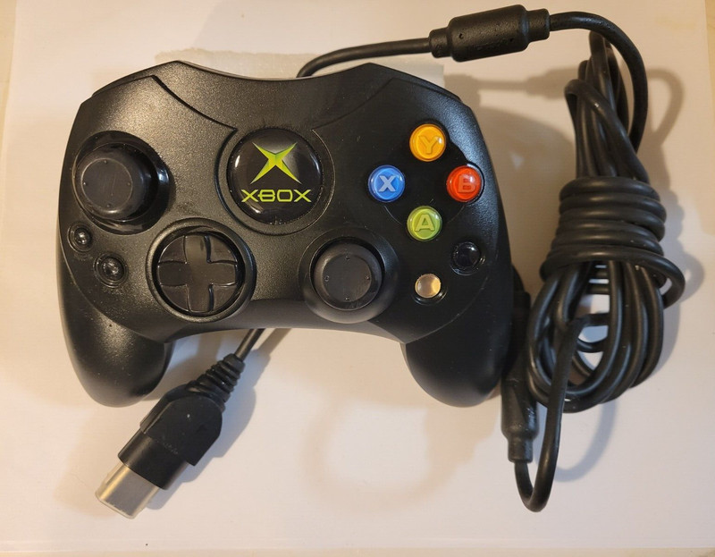 Original Xbox Black S-type Controller X08-69873 Serial 8055668666A gallery