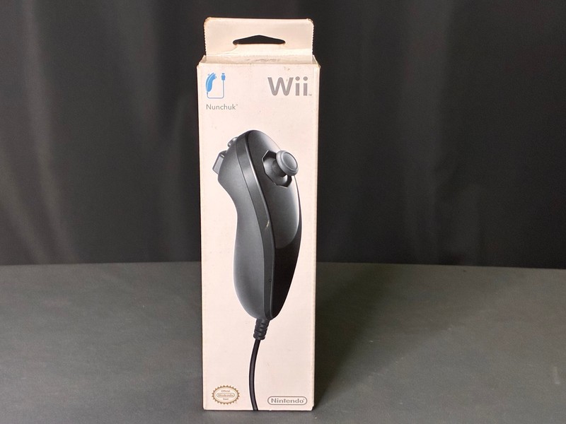Wii Nunchuck Black SEALED * Read Box Condition *