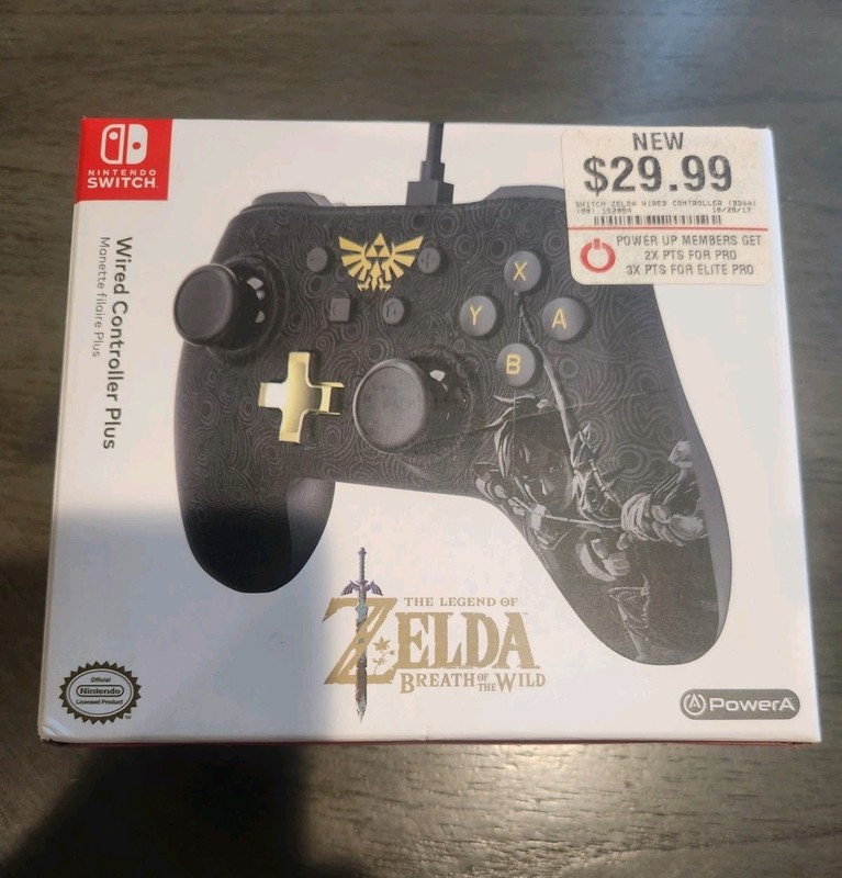 FACTORY SEALED PowerA Zelda:Breath of the Wild Nintendo Switch Wired Controller