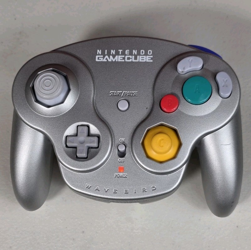 Nintendo GameCube Wavebird Wireless Controller OEM Grey No Receiver Right Drift