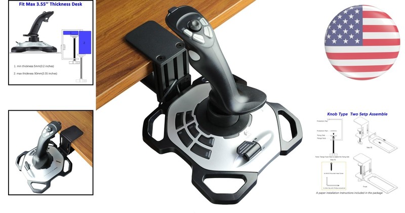 Adjustable Steel Desk Holder for Logitech G Extreme 3D PRO Joystick Gaming gallery