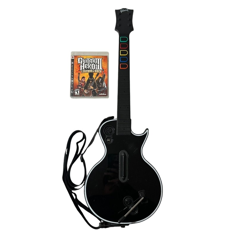 PS3 Guitar Hero Gibson Les Paul Wireless Guitar with No Dongle & Strap Game