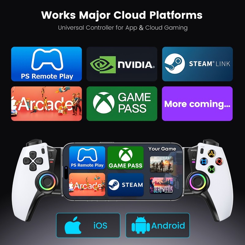 Mobile Gaming Controller for PS Remote Play/iOS,Wireless Phone Game Controller gallery