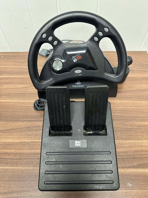 Mad Catz Dual Force Racing Wheel And Pedals For PlayStation For PlayStation 0E