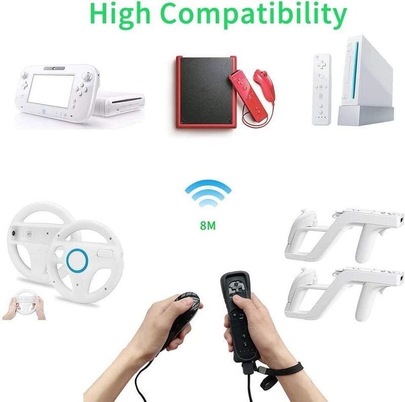 1/2Pack Wii Nunchuck Black White For Nintendo nunchucks for Nintendo Wii / Wii U gallery