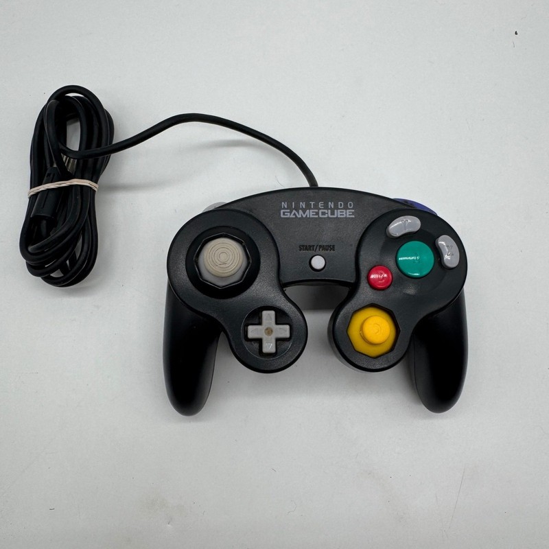 Nintendo GameCube Controller Jet Black Wired OEM Genuine DOL-003 Retro Gaming
