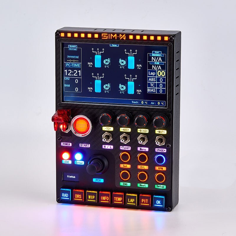 SIMX V7 PRO 7" RGB Button Box Sim Racing Button Box for Thrustmaster Simagic gallery