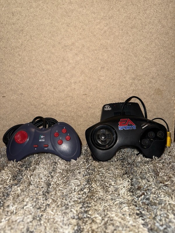 Logitech & EA Sports Wired Controllers – Dark Blue & Black Plastic for Console