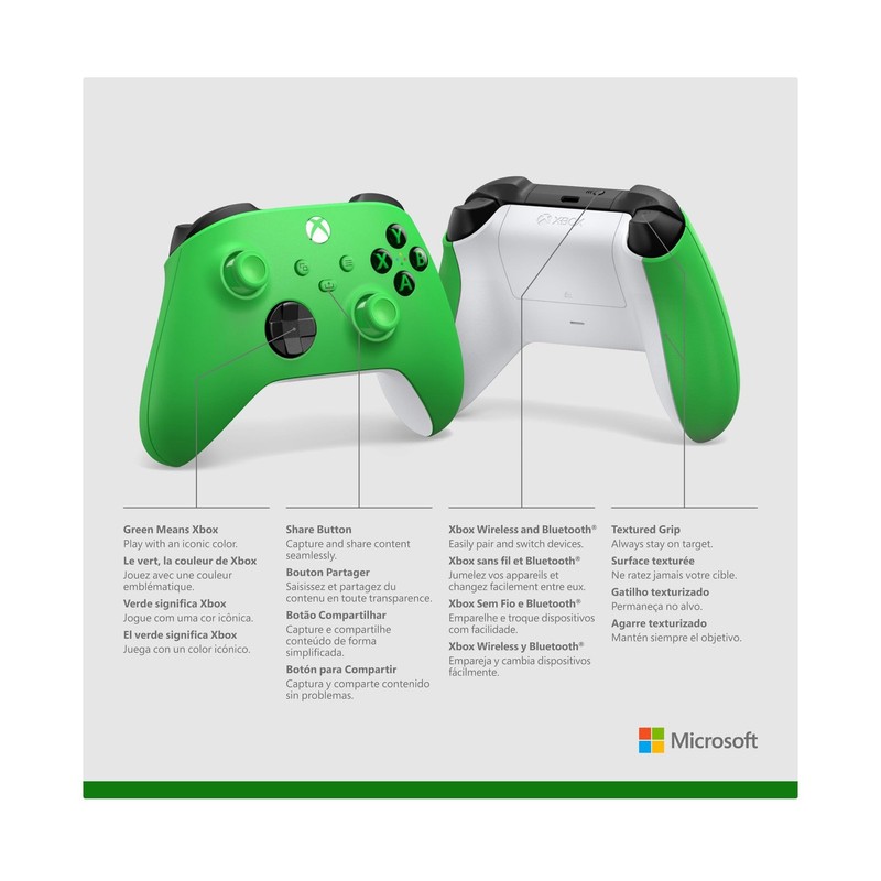 Wireless Gaming Controller | Velocity Green | Console, PC, & Android | Textur... gallery