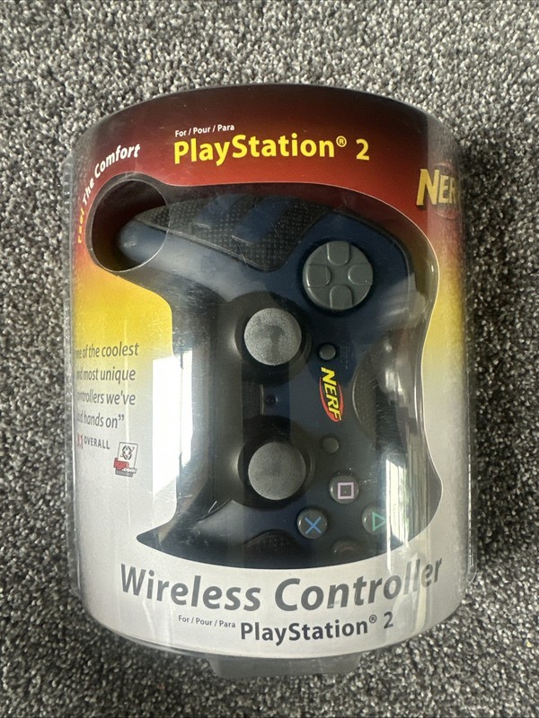Nerf Sony Playstation PS2 Wireless Controller by PDP New & Sealed – Blue & Black