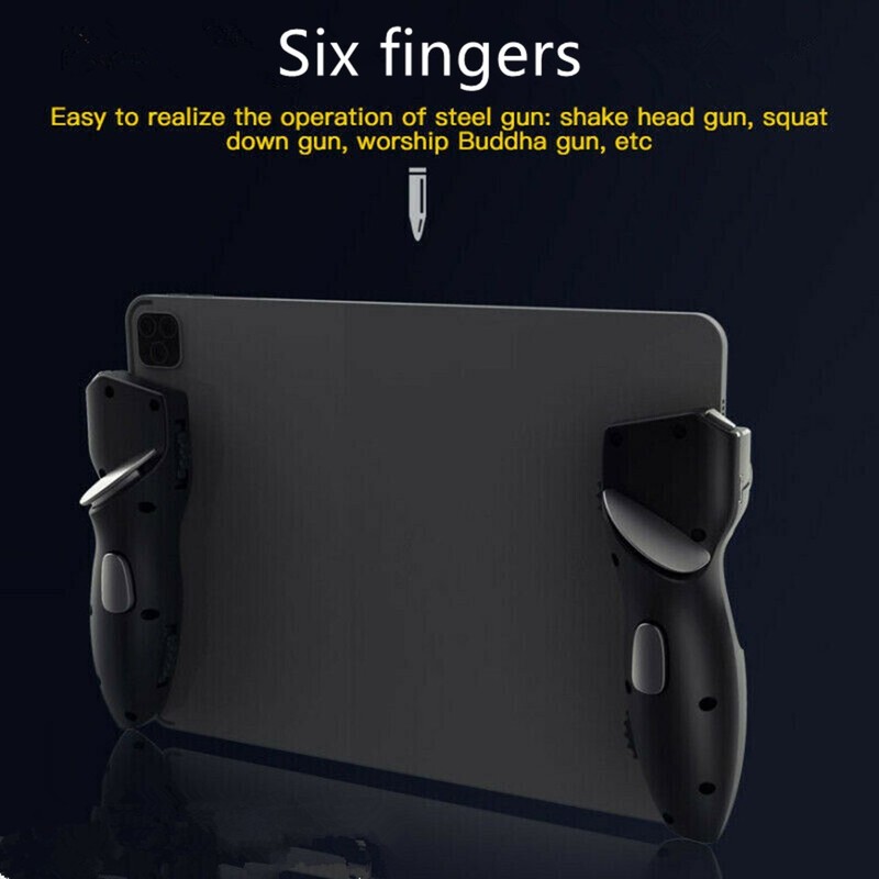 ABS Six Fingers Aim Button Shooter Gamepad Trigger Mobile Tablet For iPad PUBG gallery