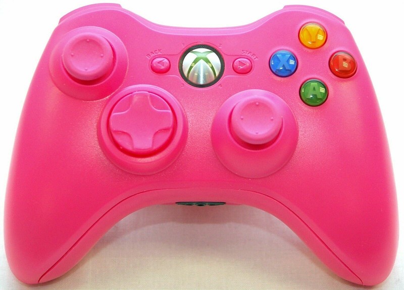 Official Microsoft Xbox 360 Wireless Controller in PINK game gaming cordless HOT
