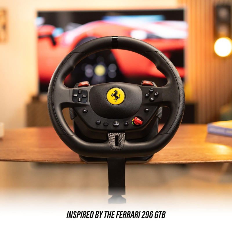 Thrustmaster T98 Ferrari 296 GTB Racing Wheel and Pedal Set (compatible Black gallery