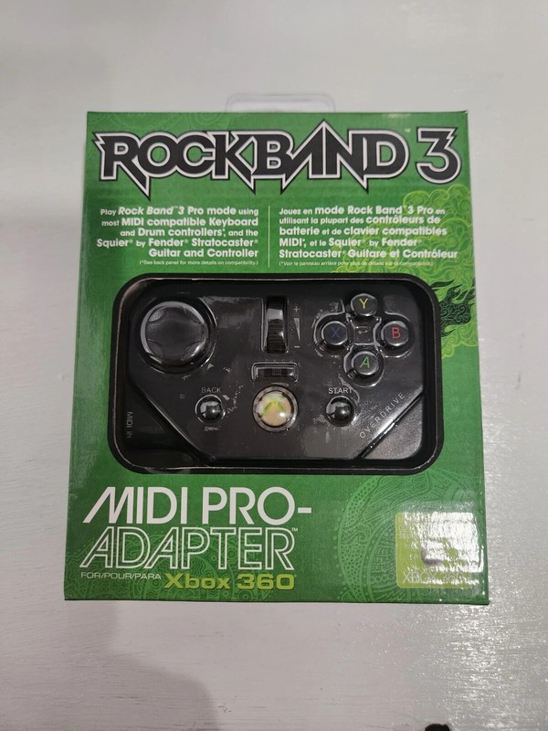BRAND NEW IN BOX Xbox 360 Midi-Pro Adapter No Sticky Residue Rock Band Wired gallery