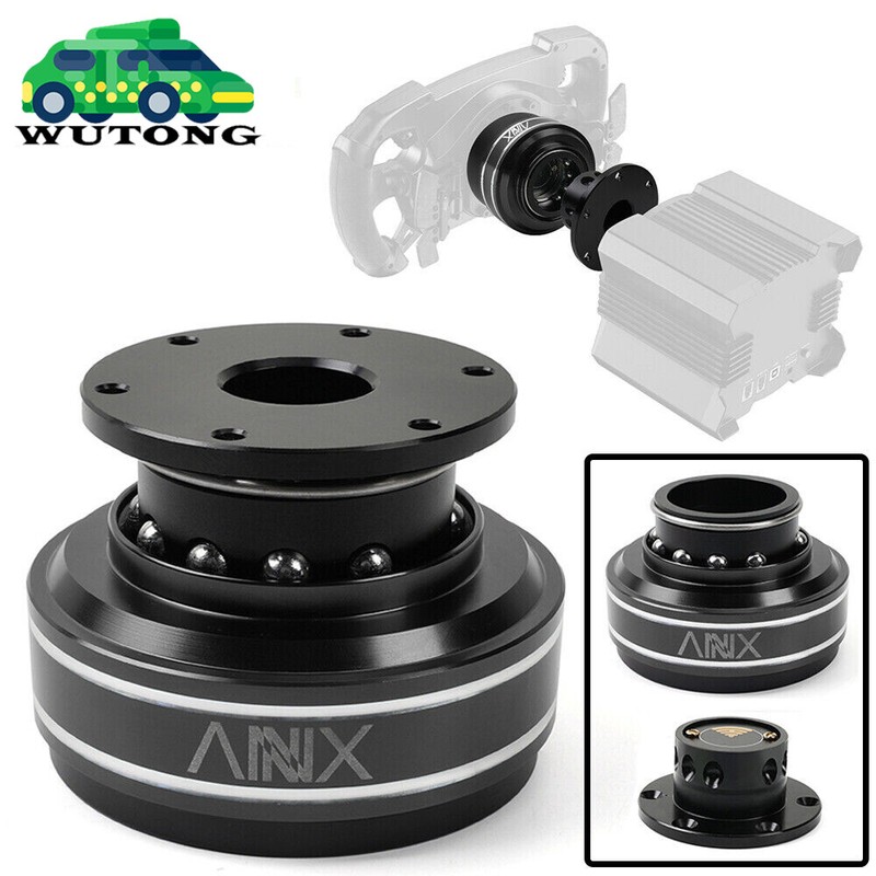 Black 70mm Steering Wheel Quick Release + Wheel Base For Moza/Simagic SIM Racing