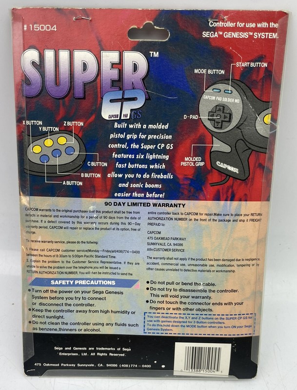 NEW CAPCOM SUPER CP Capcom Pad GS Sega Genesis ASCII Controller FACTORY SEALED gallery