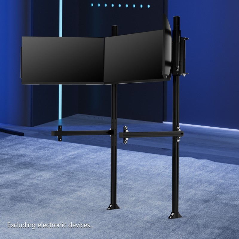 Supllueer Triple Monitor Stand Only Fit 3060 Aluminum Profile Racing Sim Cockpit gallery