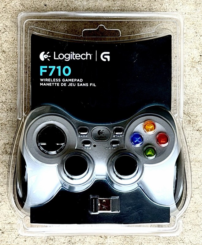 Logitech F710 Wireless Gamepad Controller Silver with Dongle NEW Sealed