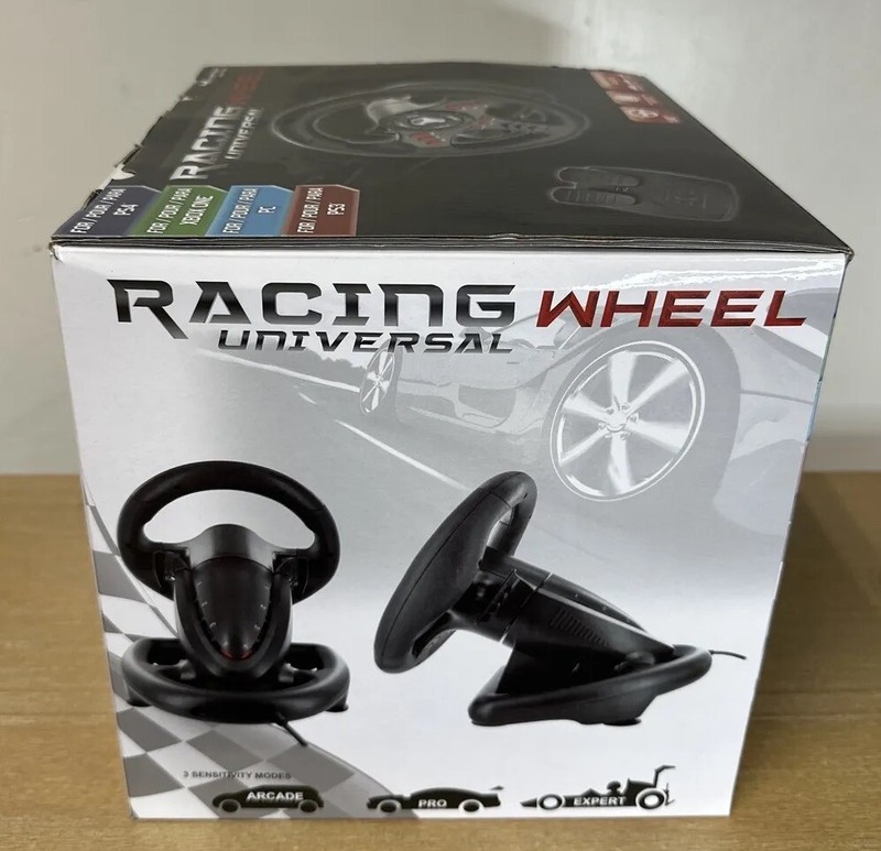 SUBSONIC SA5426 Racing Wheel Universal w Pedals Playstation PS4 PS3 PC XBOX ONE gallery