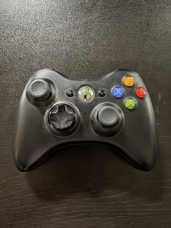 Official Microsoft Xbox 360 Black Wireless Controller Works Great! Authentic!