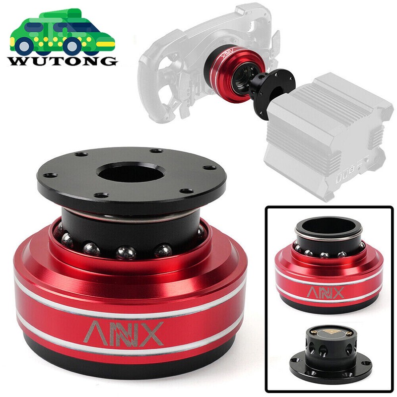 RED 70mm Steering Wheel Quick Release + Wheel Base For Moza/Simagic SIM Racing