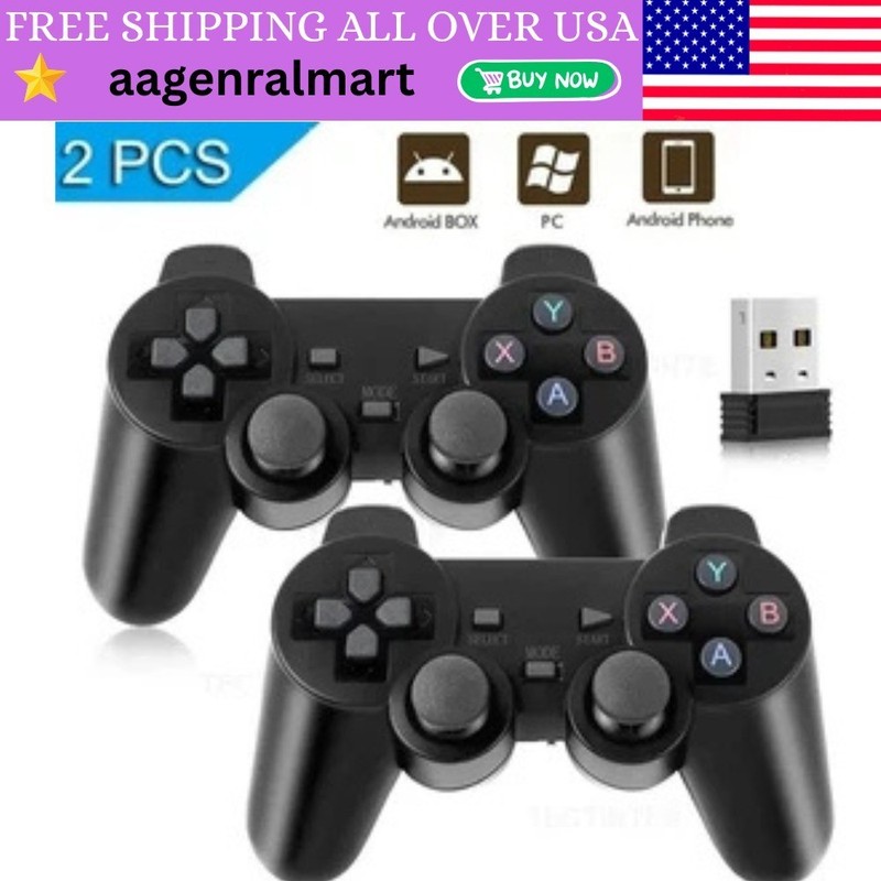 2 PCS Wireless 2.4G Gamepad Controller USB Joystick for PC Android TV Game Box