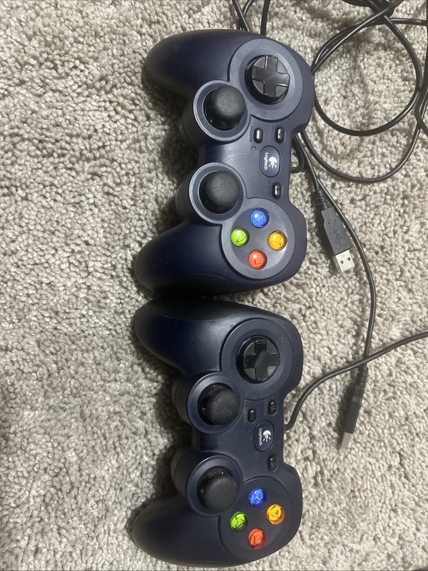 Set Of 2 Logitech Gamepad F310 USB Wired Video Game Controller for PC 840-000058