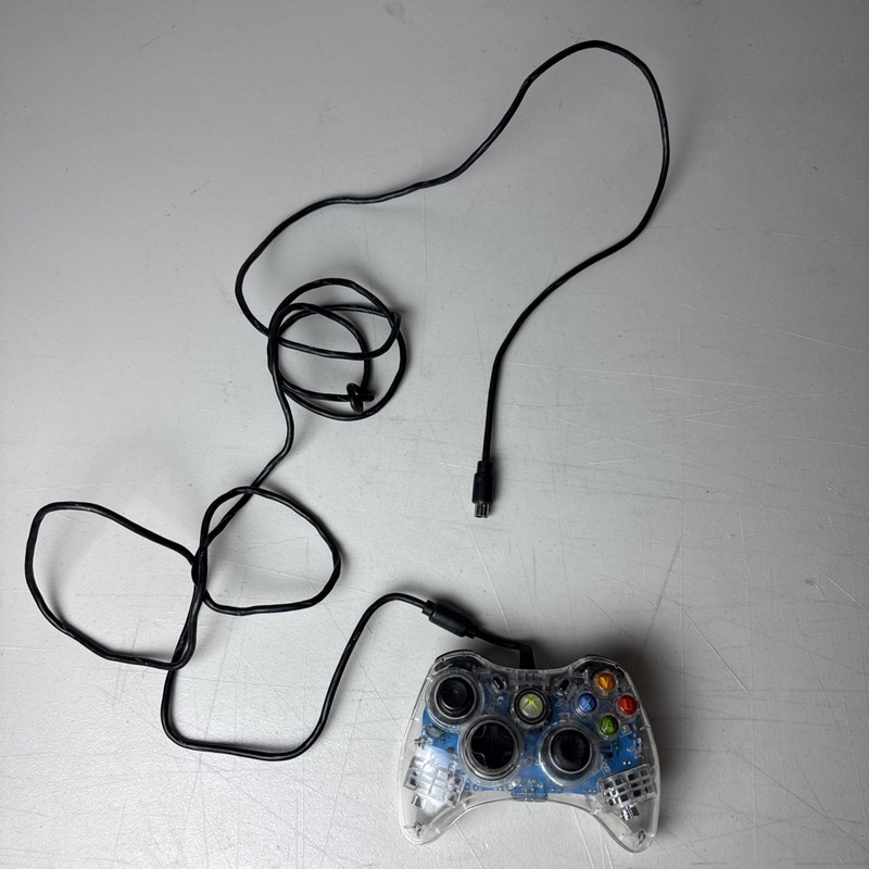 Xbox Afterglow Controller 360 PL-3602 Clear Plug In Plastic Used Working