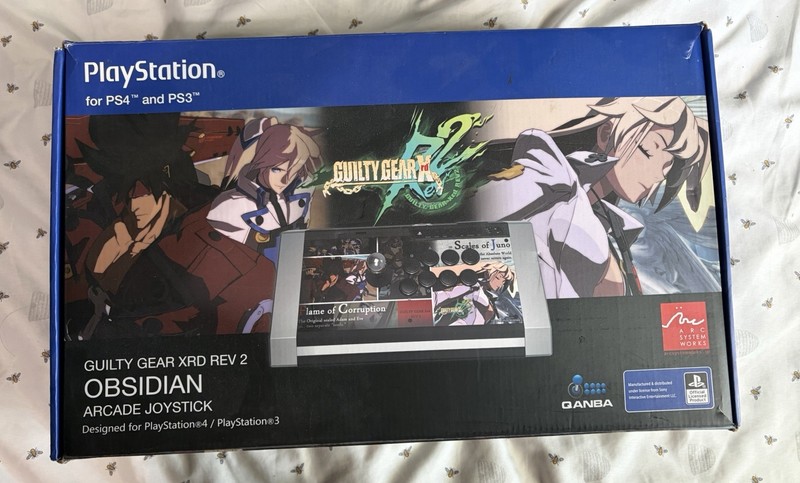 qanba obsidian guilty gear arcade joystick fightstick for playstation 5/4/3/pc