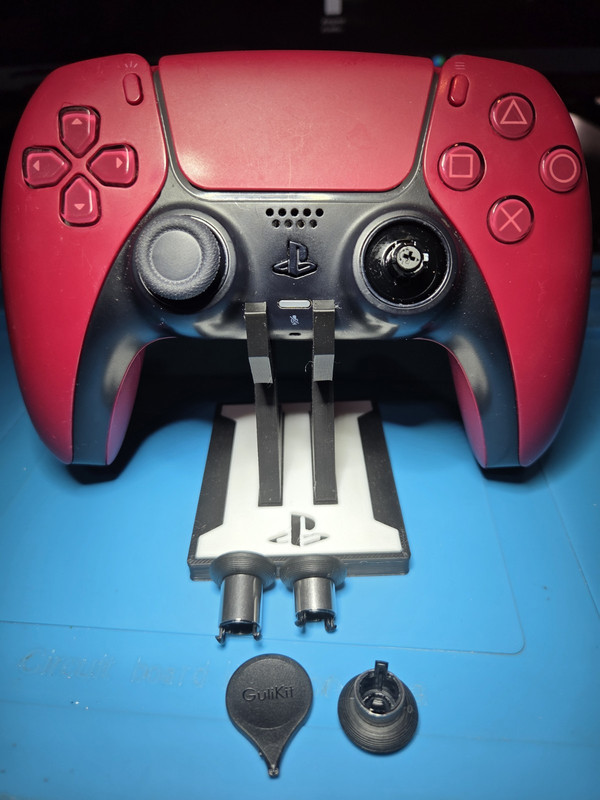Sony DualSense Wireless PS5 Controller Red/Black w/ Gulikit TMR Joystick Kit