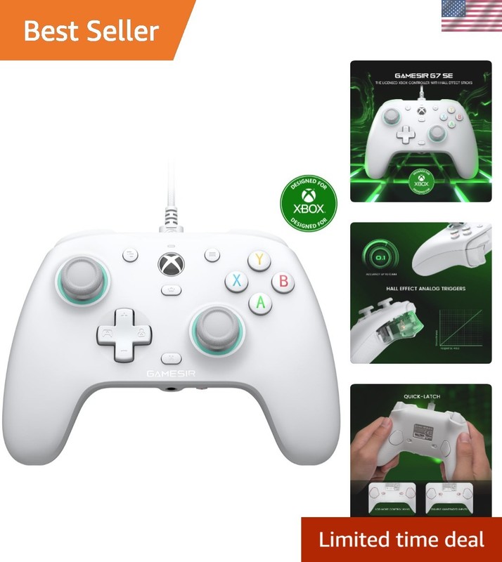 Ergonomic G7 SE Wired Controller for Xbox & Windows 10/11 – Customizable Play