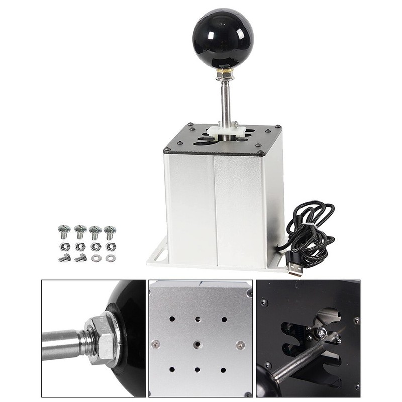USB PC H Gear Shifter 6+R Sim Racing Game For Logitech G29 G27 G25 Thrustmaster