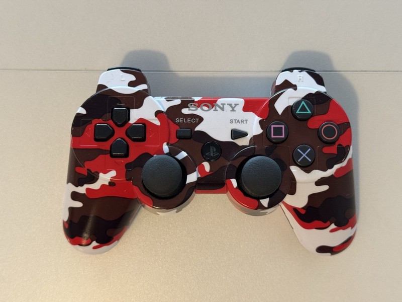 Red Camo Wireless Bluetooth Controller for PS3 CECHZC2U DualShock 3 Tested