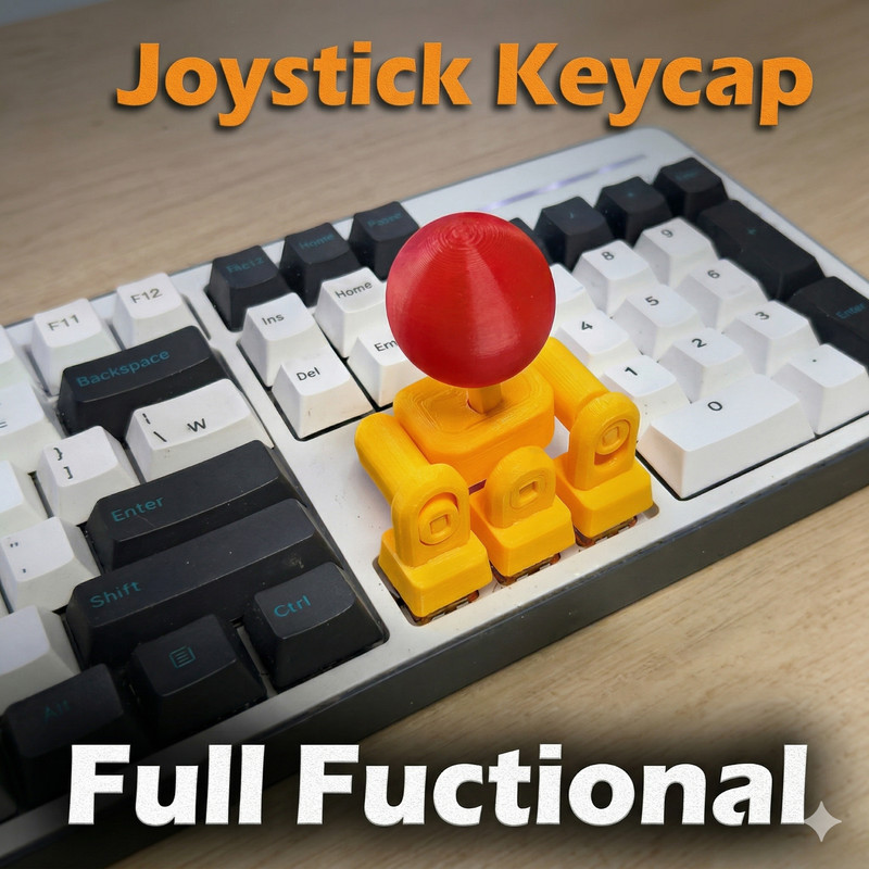 3D Printed Keyboard Joystick, 4-Way Directional Key Mod for Mechanical Keyboard