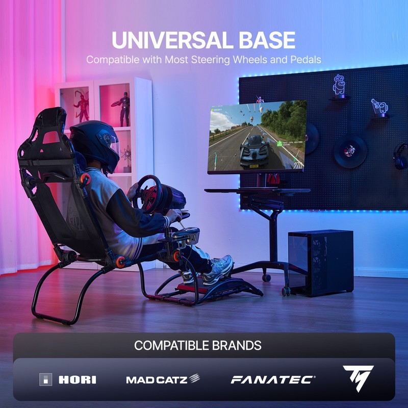 Racing Wheel Stand Foldable Simulator Cockpit Stand Fit Logitech G923/G920/G29 gallery
