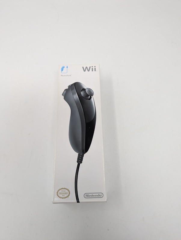 Nintendo Wii Nunchuk Controller Black OEM New Factory Sealed NunChuck